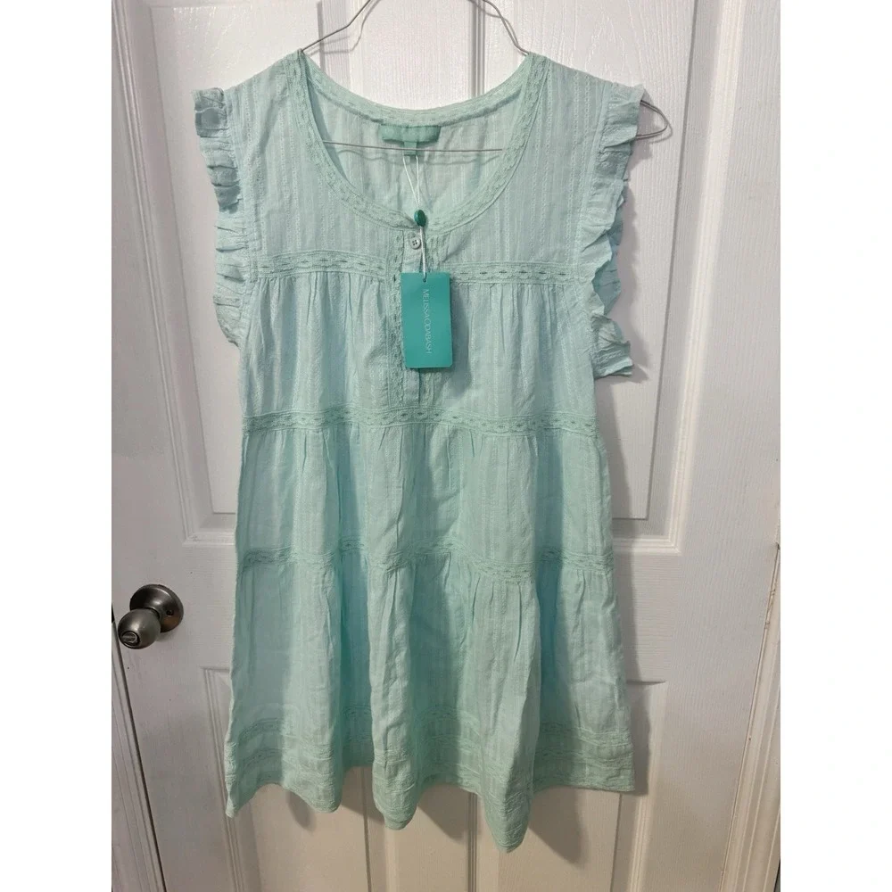 Melissa Odabash coverup Dress Pool Beachwear Rebekah Celeste Light Blue NWT Sz M